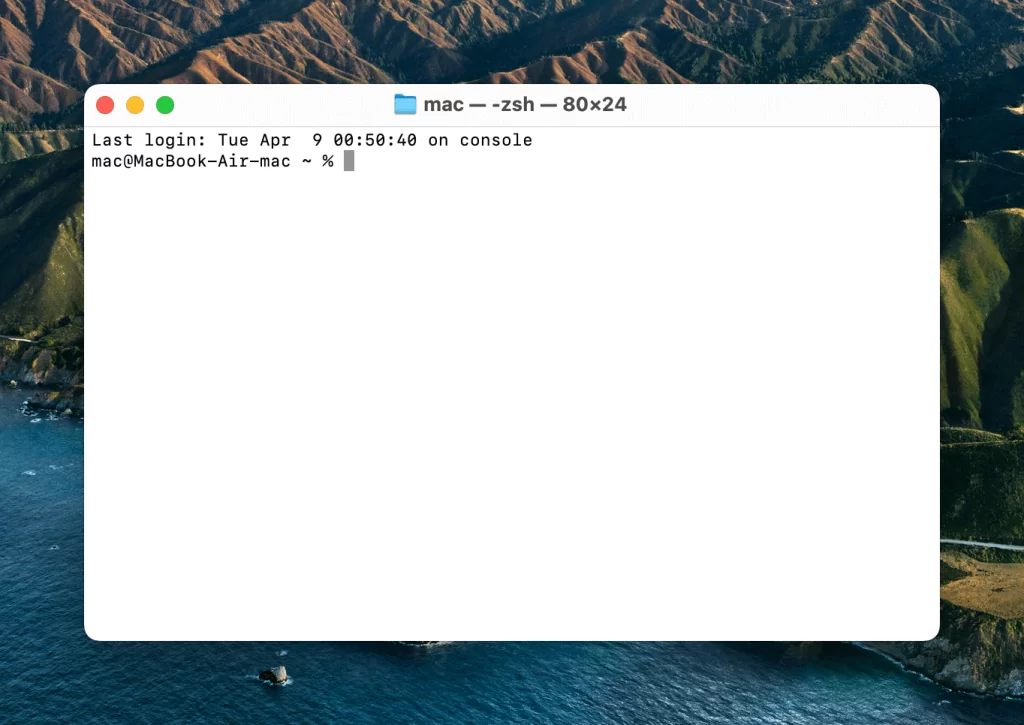Terminal en un Mac